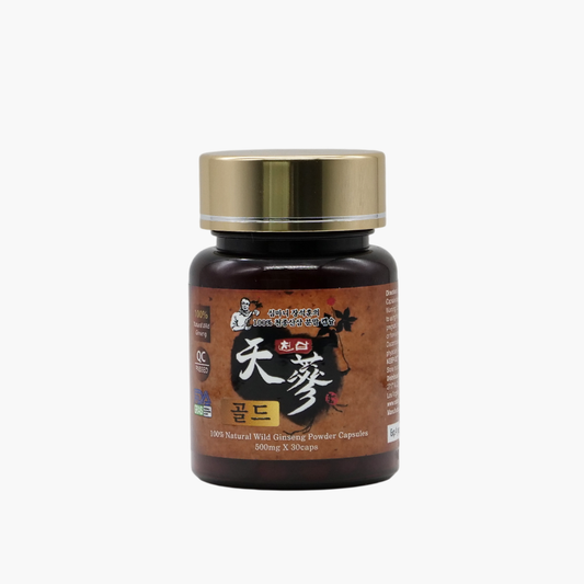 천삼 골드 Wild Ginseng Powder Capsules Gold 500mg x 30caps